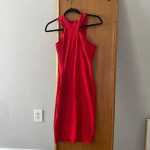 ASOS RED MINI BODYCON DRESS STRETCHY SIZE4